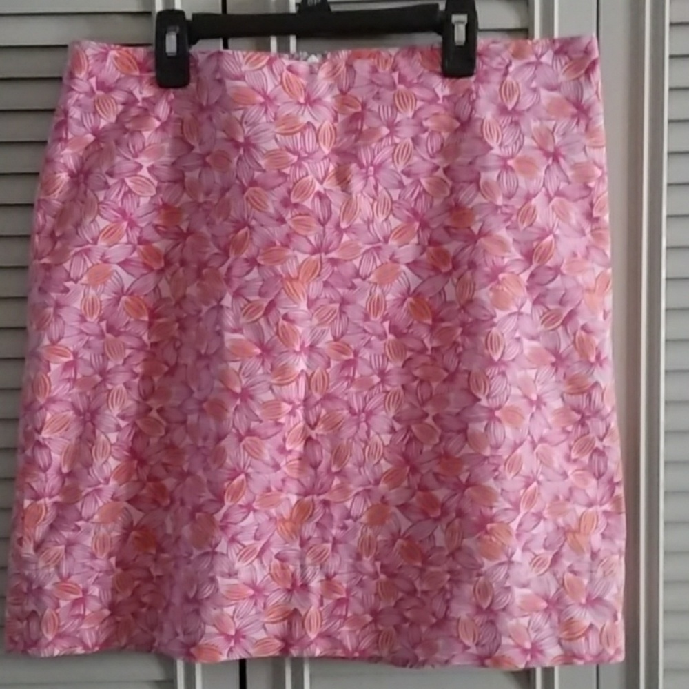 Talbots Petal Print Skirt 12P